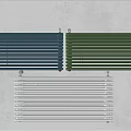 Modern Wall Mounted Radiators in Blue Green and White Colors