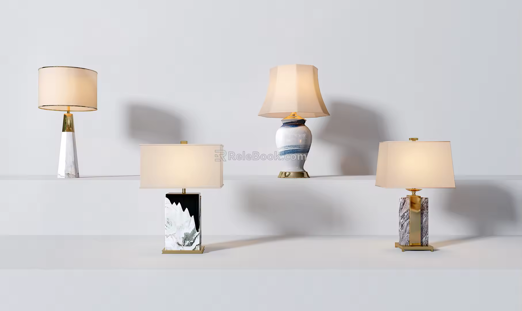 New Chinese Style Table Lamp 3d model
