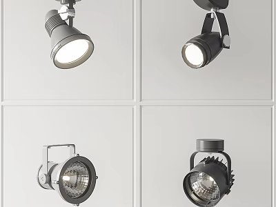 Modern Downlights And Spotlights With Various Styles For Home Interior Lighting 3d model