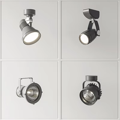 Modern Downlights And Spotlights With Various Styles For Home Interior Lighting 3d model