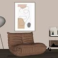 Lazy Sofa Activity Side Floor Lamp Decorative Painting 3d model