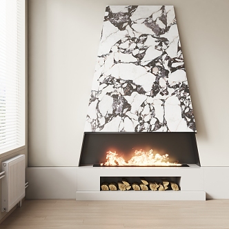 Modern Bomma Fireplace 3d model