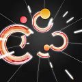 Artistic Modern Colorful Circular Decorative Lights With Glowing Rings And Lines