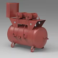 Red Industrial Air Compressor With Motor Tank And Stable Stand For Hardware Tools