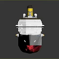 Luxury Cruise Ship Model With White Hull Red Bottom And Yellow Funnel