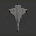3D Rendered Military Fighter Jet Model With Gray Body And Attached Missiles