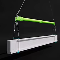 Industrial Equipment Featuring Green Suspension Beam And Gray Support Base Structure Design