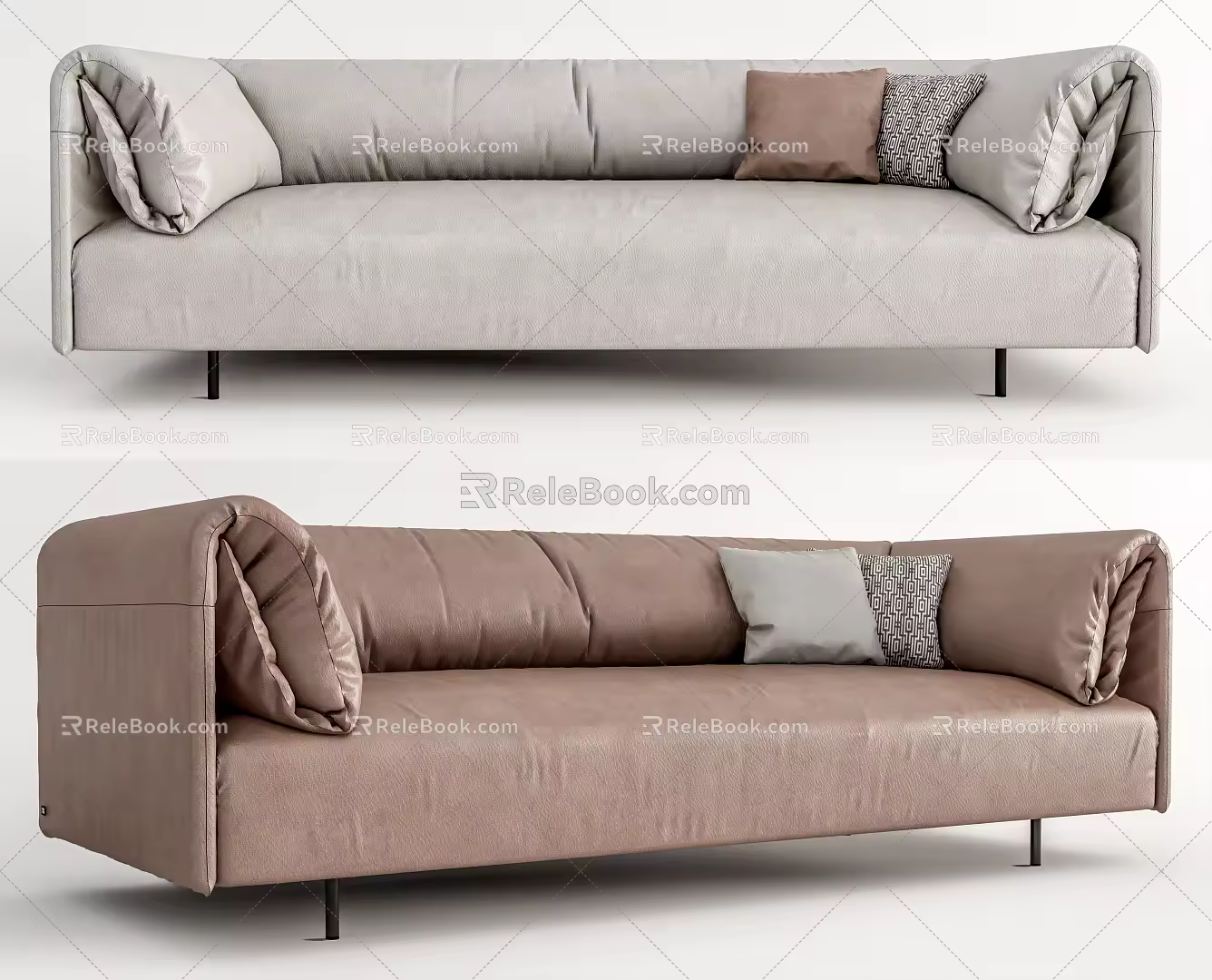 Modern Multiplayer Sofa Rolf Benz Leather Multiplayer Sofa Leather Multiplayer Sofa 3d model