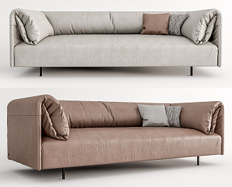 Modern Multiplayer Sofa Rolf Benz Leather Multiplayer Sofa Leather Multiplayer Sofa 3d model