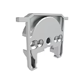 Industrial Silver Metal Bracket With Multiple Holes And Symmetrical Structure 3d model