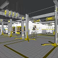4S Auto Service Workshop With Modern Car Lifts Professional Tools And Clean Equipment Area