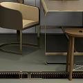Elegant Luxury Dining Table Interior With Carved Wall Panels And Golden Wall Sconces