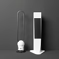 Modern Tower Air Cooler Fan With Ring Design And Black White Color