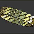 Shiny Golden Chain Link Bracelet With Stylish Design For Daily Accessory