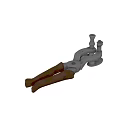 Industrial Equipment Manual Clamping Tool With Metal Construction And Brown Handles