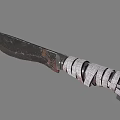 Vintage Knife with Rustic Sharp Blade and Wrapped Handle Design for Outdoor Survival Use