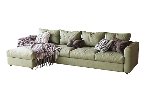 Modern corner sofa multiplayer sofa 3d model