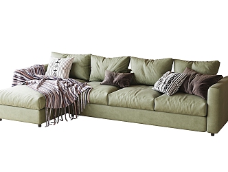 Modern corner sofa multiplayer sofa 3d model