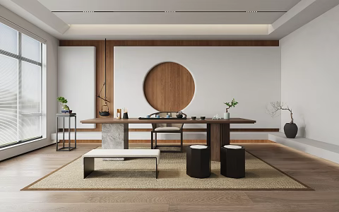 New Chinese Tea Room 3d model