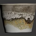 Handcrafted Ceramic Cup With Gradient Colors And Textured Surface For Home Decor