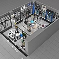 Modern Clothing Store Interior With Mannequins And Fashion Apparel Displays
