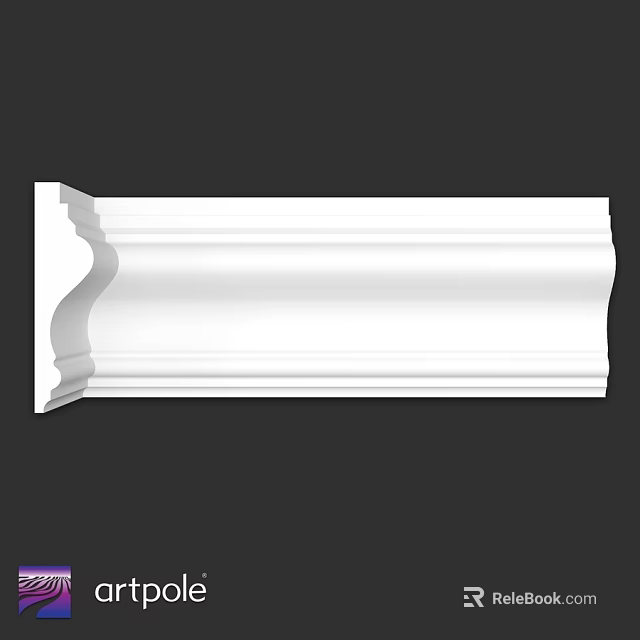 White Decorative Interior Component Featuring Ornate Molding Design For Home Decoration 3d model 