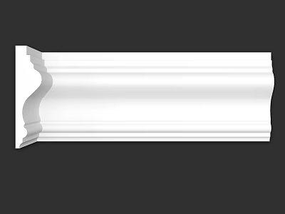 White Decorative Interior Component Featuring Ornate Molding Design For Home Decoration 3d model