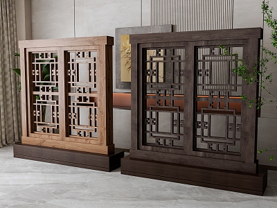 solid wood windows 3d model