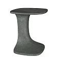 Modern Concrete Side Tables With Unique Curved Legs And Textured Surface 3d model
