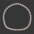 Elegant Pink Pearl Beaded Necklace With Smooth Round Shiny Beads Design