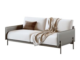 Vitra double sofa 3d model