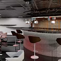 Modern Bar Entertainment Space 3d model