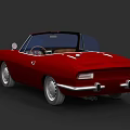 Red Vintage Convertible Car With Open Top Classic Design And Chrome Accents