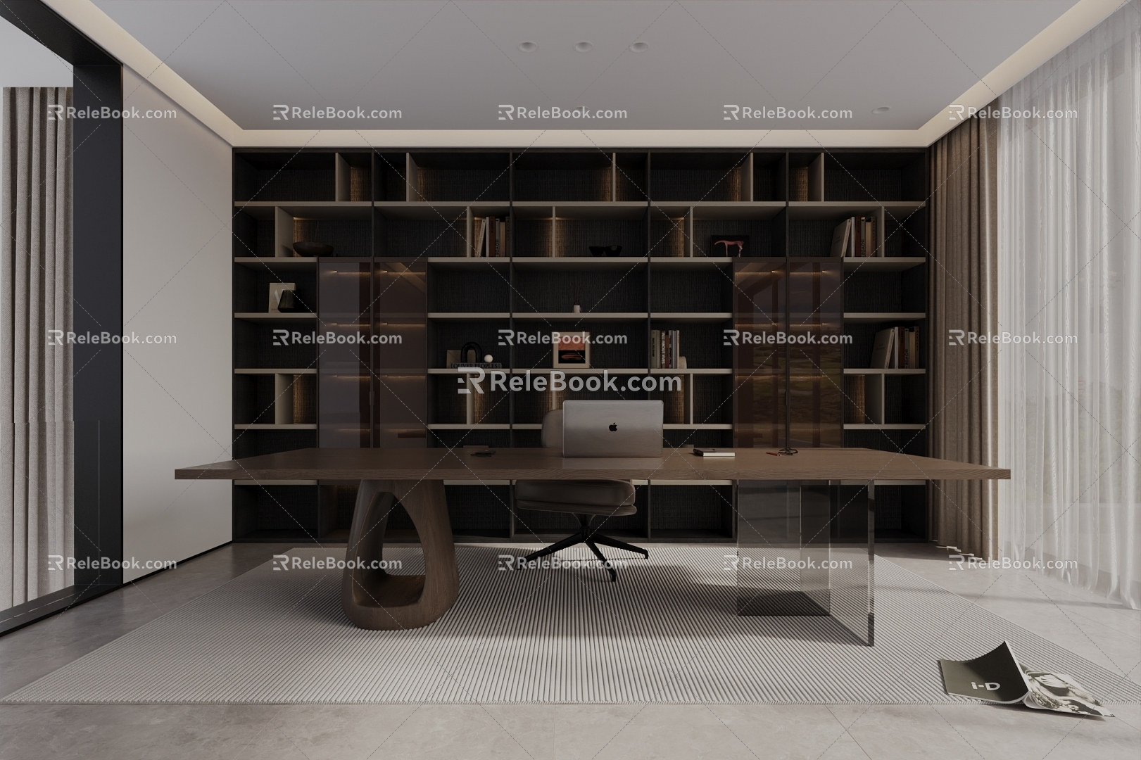 Modern study 3d model