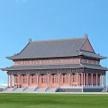 Ancient Building Hall 3D Model 3d model