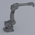3D Model Gray Robotic Arm With Stable Base And Articulated Joints 3d model