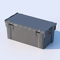 Gray Plastic Storage Box with Secure Lid and Handles for Home Organizing and Storage Solutions