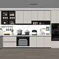 Modern Kitchen Interior With White Cabinets Countertop And Stainless Steel Appliances