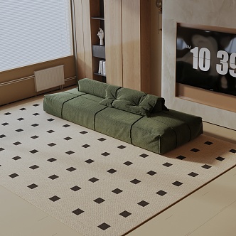 Modern three-seat sofa 3d model