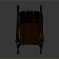 Classic Dark Solid Wood Rocking Leisure Chair For Cozy Home Indoor Daily Relaxing Moments