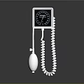 Professional Sphygmomanometer With Analog Dial Coiled Tube And Inflation Bulb