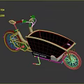 Street Work Cargo Bike With Black White Cargo Box And Practical Design