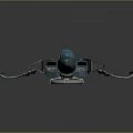 Futuristic Blue Science Fiction Spaceship With Streamlined Design Transparent Cockpit And Metallic Finish