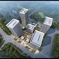 Modern Office Building Jinan Heyue Square 3d model
