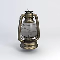 Technology Exhibition Hall Featuring Vintage Kerosene Lamp With Metal Frame And Glass Shade