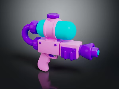 toy gun bubble gun water gun children's toys 3d model