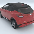 Modern Red Nissan SUV with Black Roof Sleek Exterior and Alloy Wheels