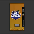 Modern Commercial Vending Machine With Orange Exterior And Only Fanta Logo Design