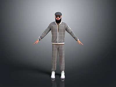 Men's Uncle Greasy Uncle Male Handsome Male Young Juvenile Male Role 3d model
