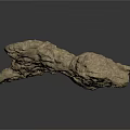 Natural Wood And Stone 3D Rendering With Rough Surface Irregular Shape Design